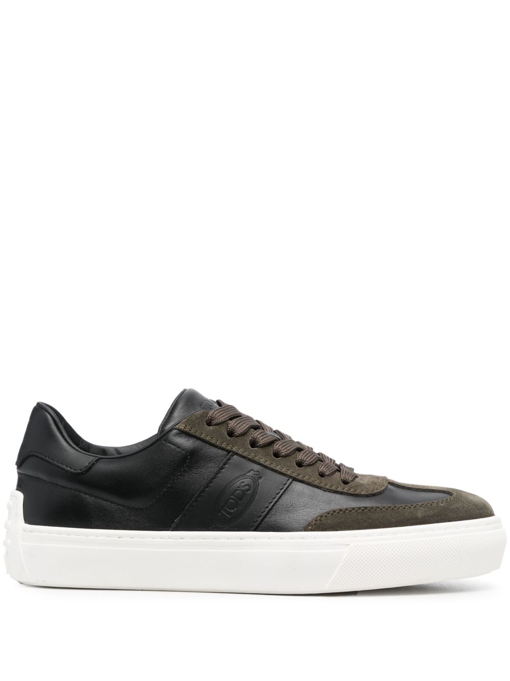 Tod's 拼接皮质运动鞋 - 黑色