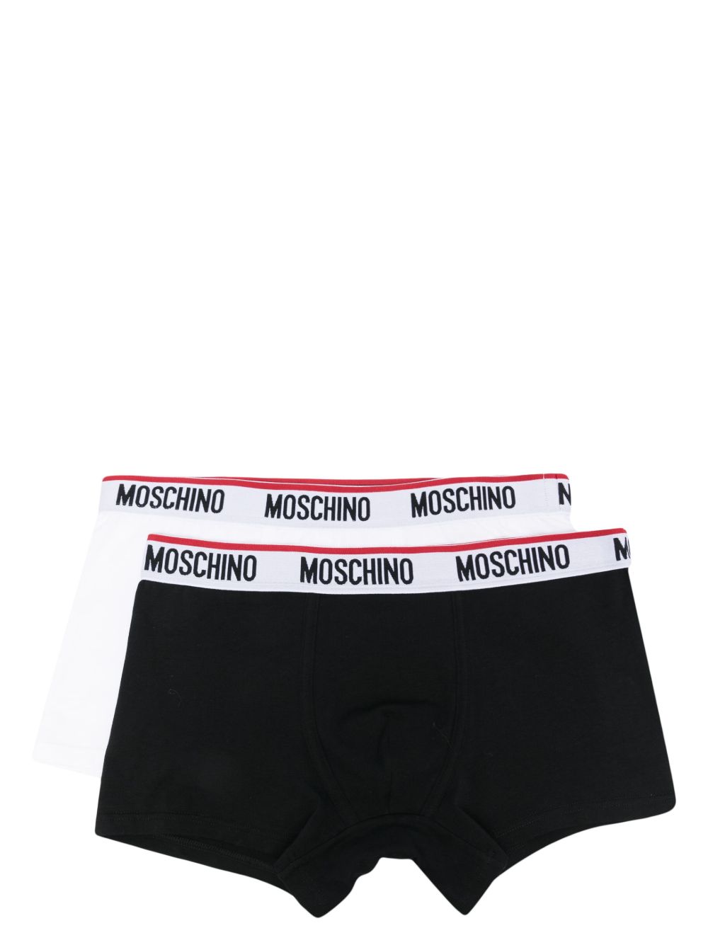 Moschino logo印花四角裤套装 - 黑色