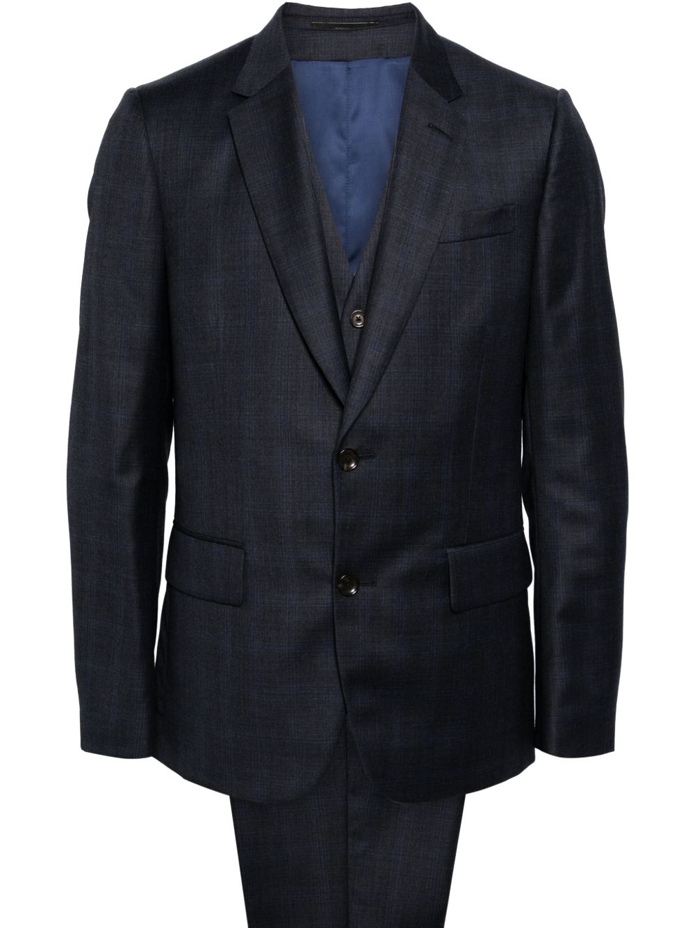 Paul Smith Soho 羊毛三件式西装套装 - 蓝色