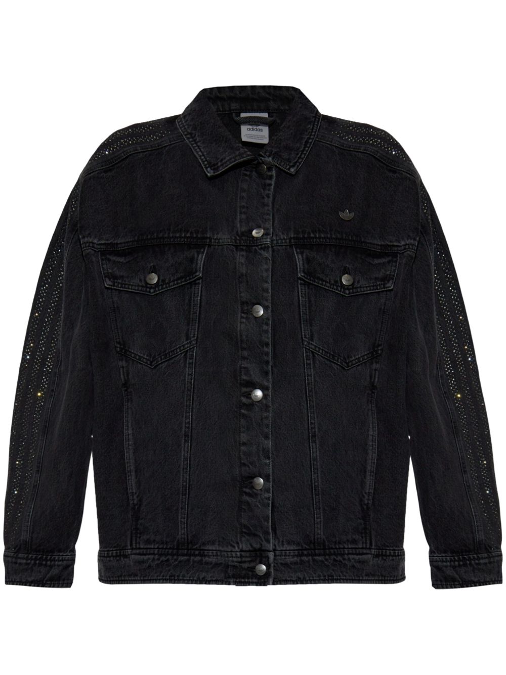 adidas Atlanta Rhinestone 牛仔夹克 - 黑色