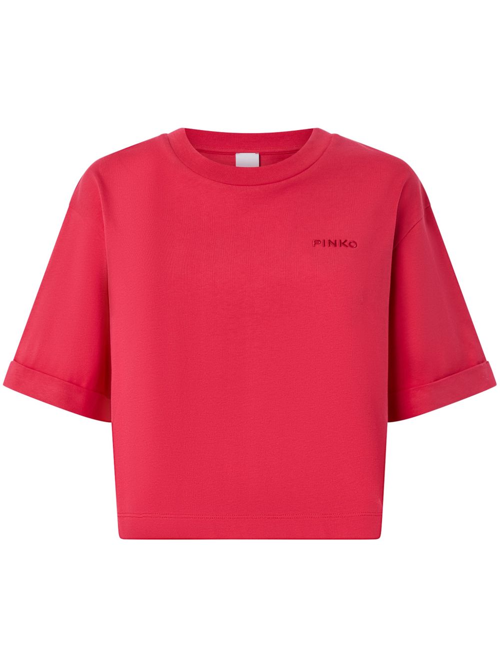 PINKO logo-embroidered T-shirt - 粉色