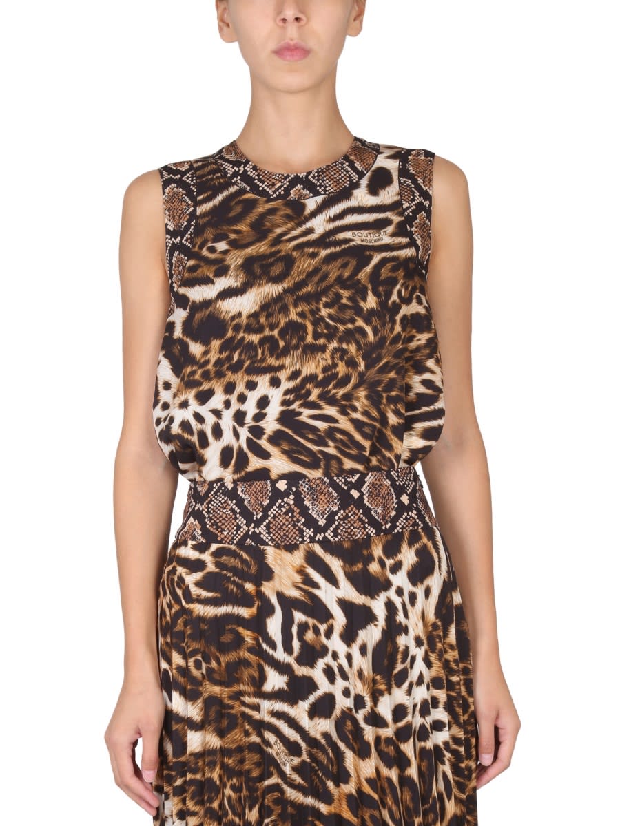 Boutique Moschino Animal Print Top