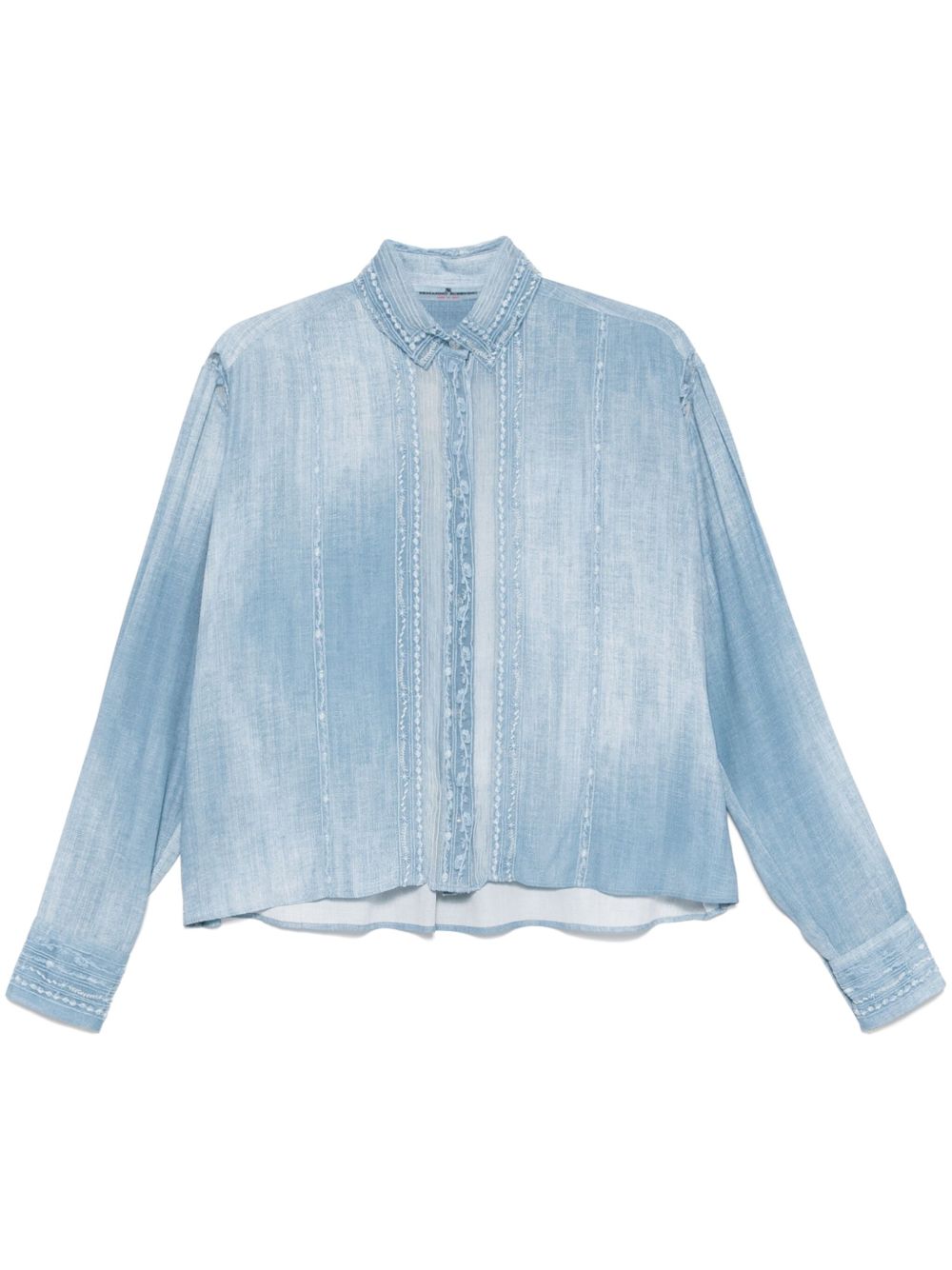 Ermanno Scervino 刺绣衬衫 - 蓝色