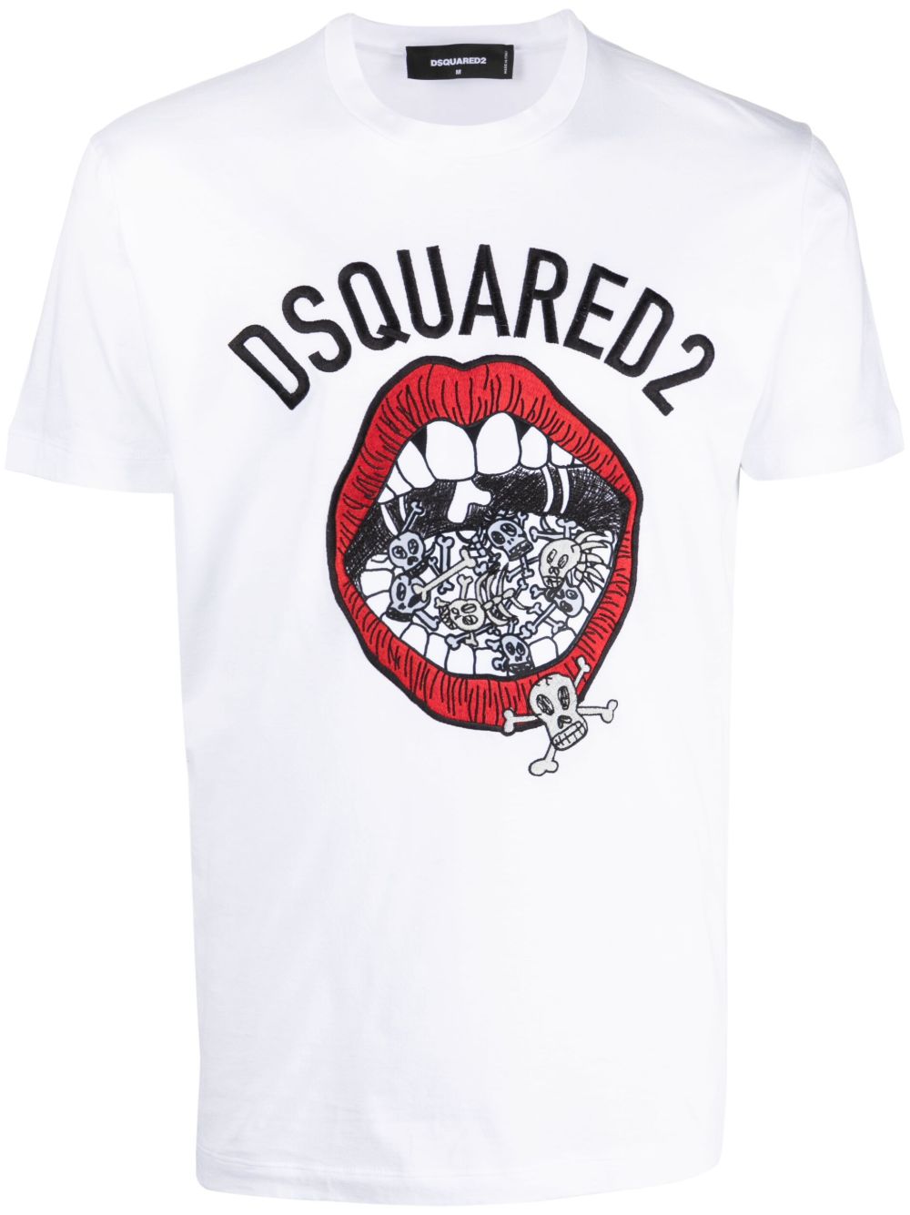 DSQUARED2 图案印花棉T恤 - 白色