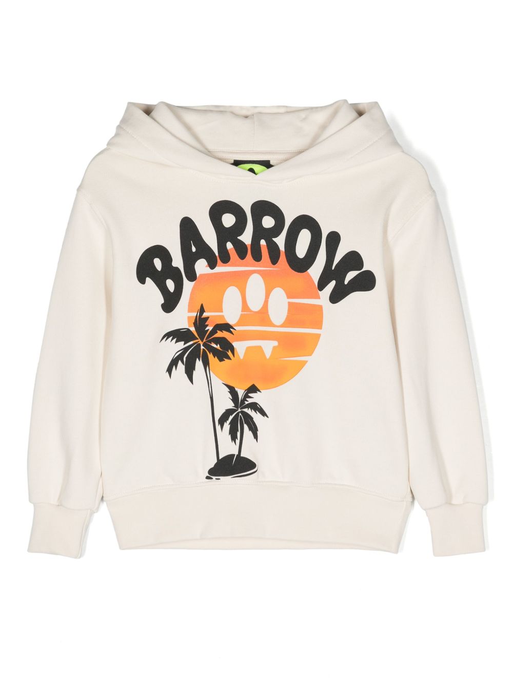 Barrow kids 日落印花棉连帽衫 - 中性色