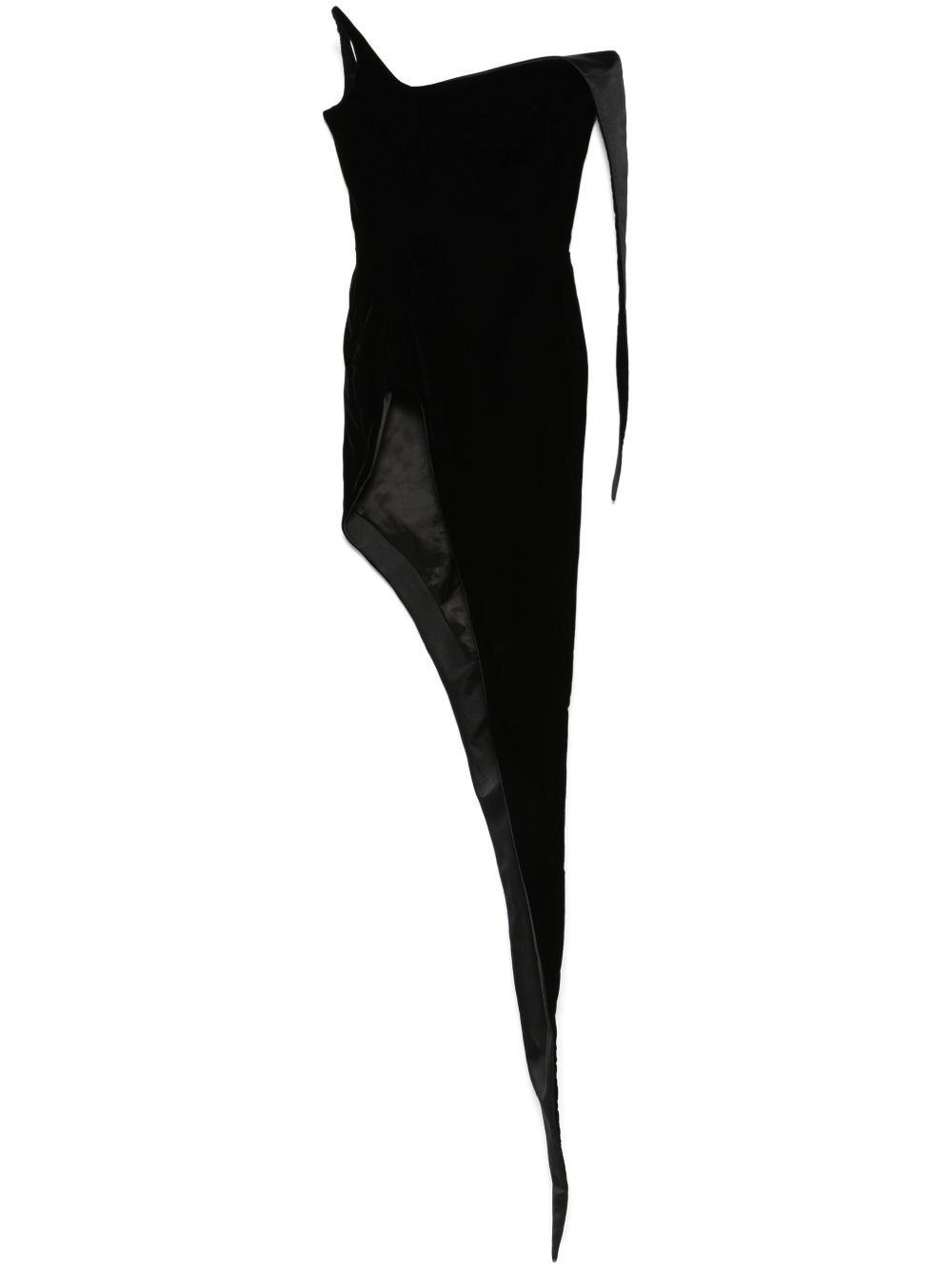 Mugler Spiky 中长连衣裙 - 黑色
