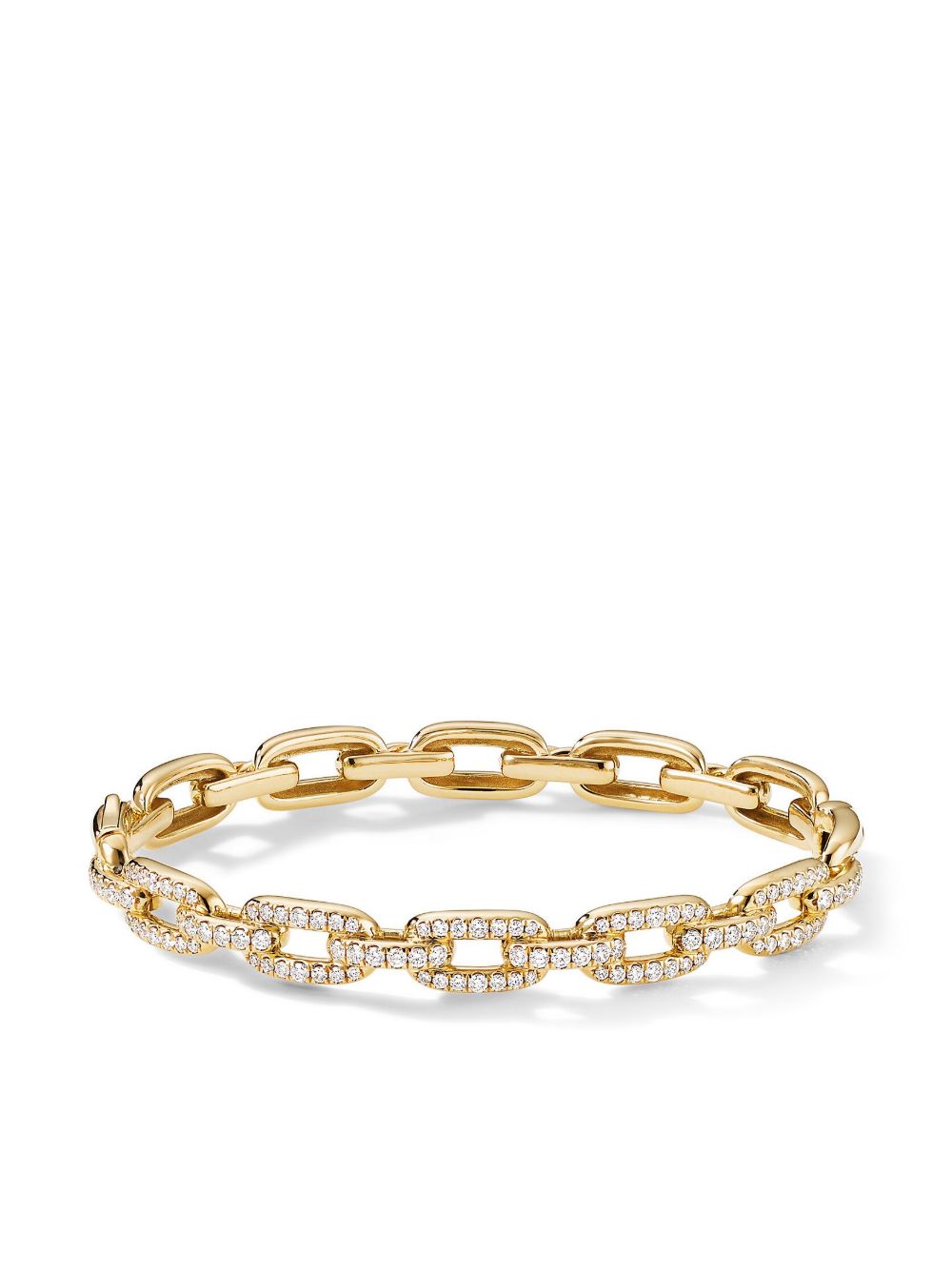 David Yurman 18K黄金 Stax 钻石链式手链 - 金色