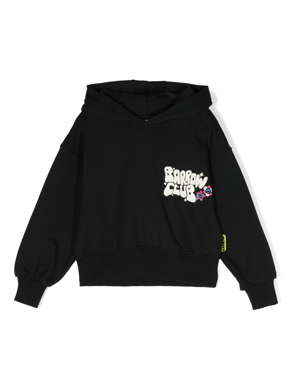 Barrow kids logo缀饰棉连帽衫 - 黑色