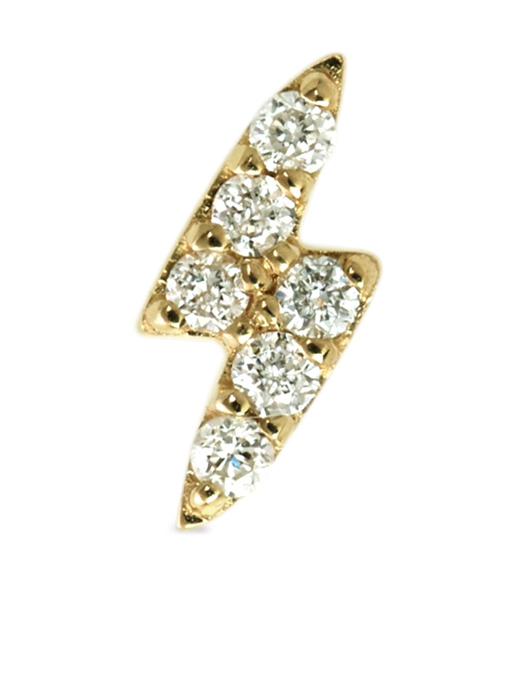 Lark & Berry 14K黄金 Lightning Strike 钻石耳钉 - 金色