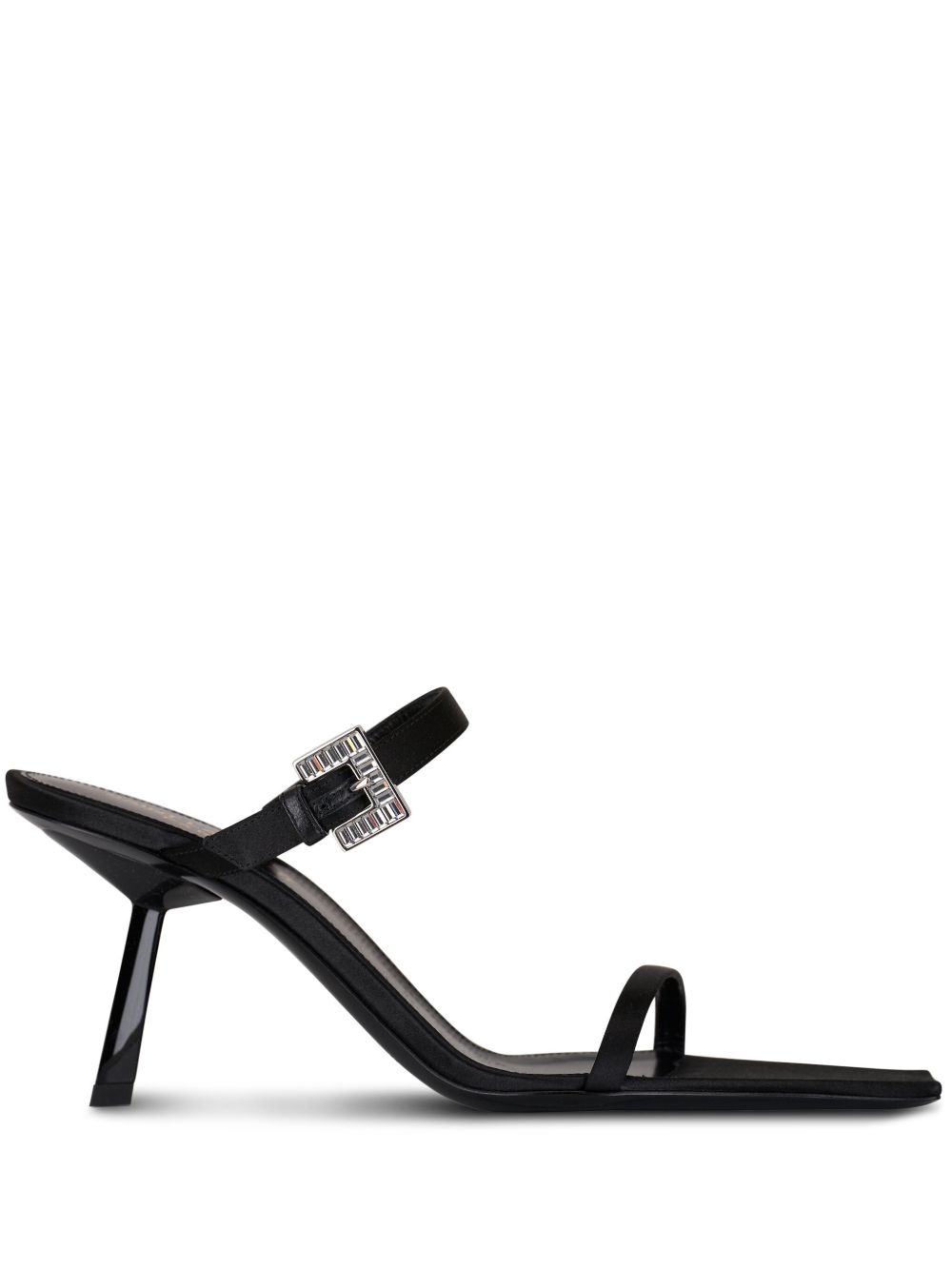 Saint Laurent Hope 扣环细节高跟穆勒鞋 - 黑色