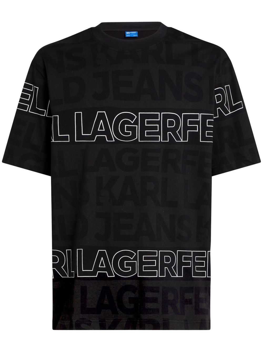 Karl Lagerfeld Jeans logo印花T恤 - 黑色
