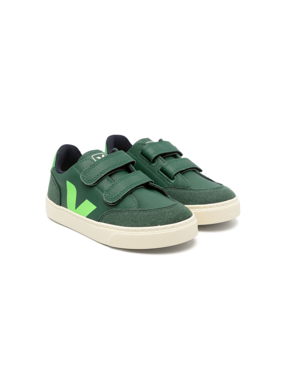 VEJA Kids V-12 板鞋 - 绿色
