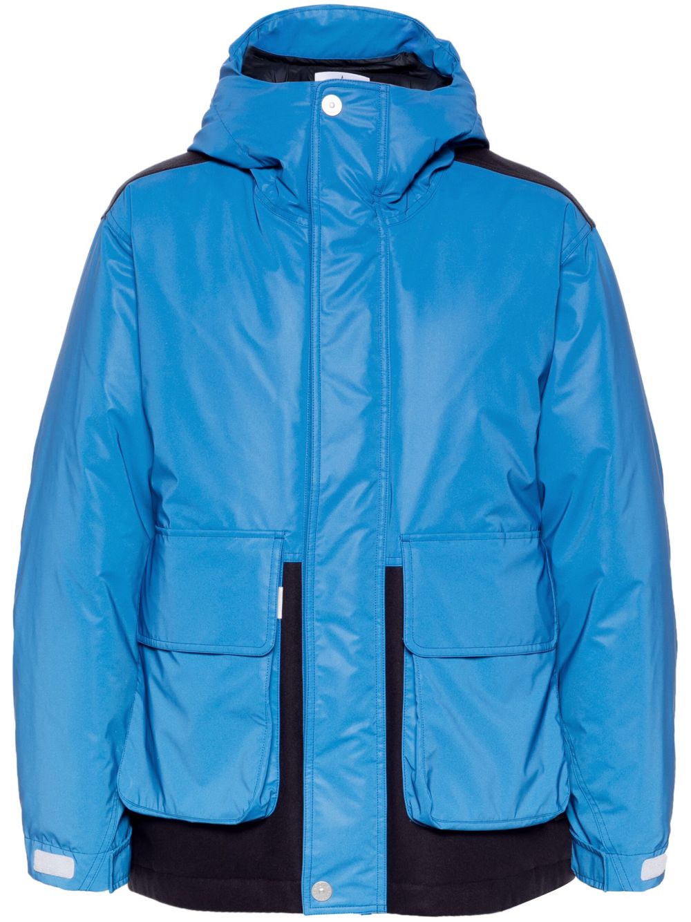 Stone Island logo印花填充夹克 - 蓝色