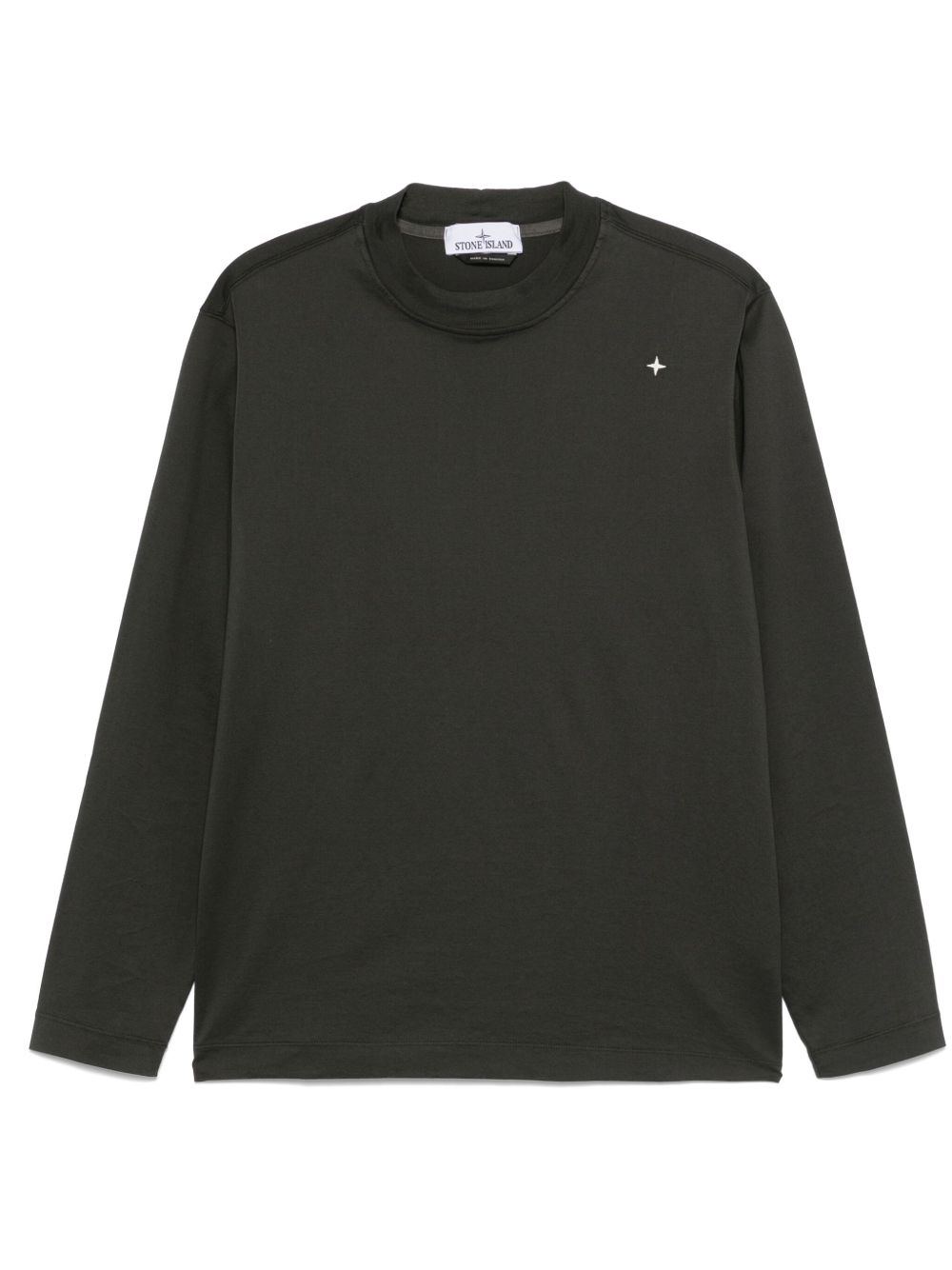 Stone Island logo刺绣T恤 - 灰色