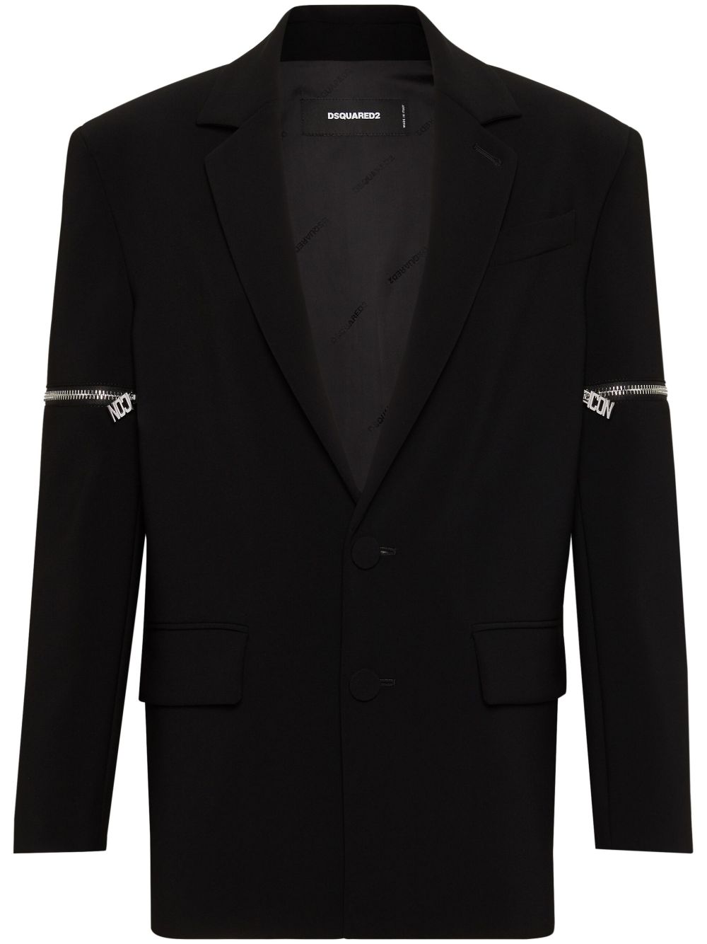 DSQUARED2 Icon 单排扣西装夹克 - 黑色