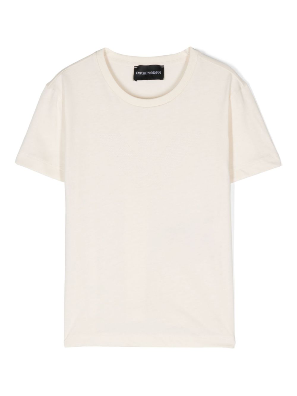 Emporio Armani Kids 晶饰logo棉T恤 - 中性色