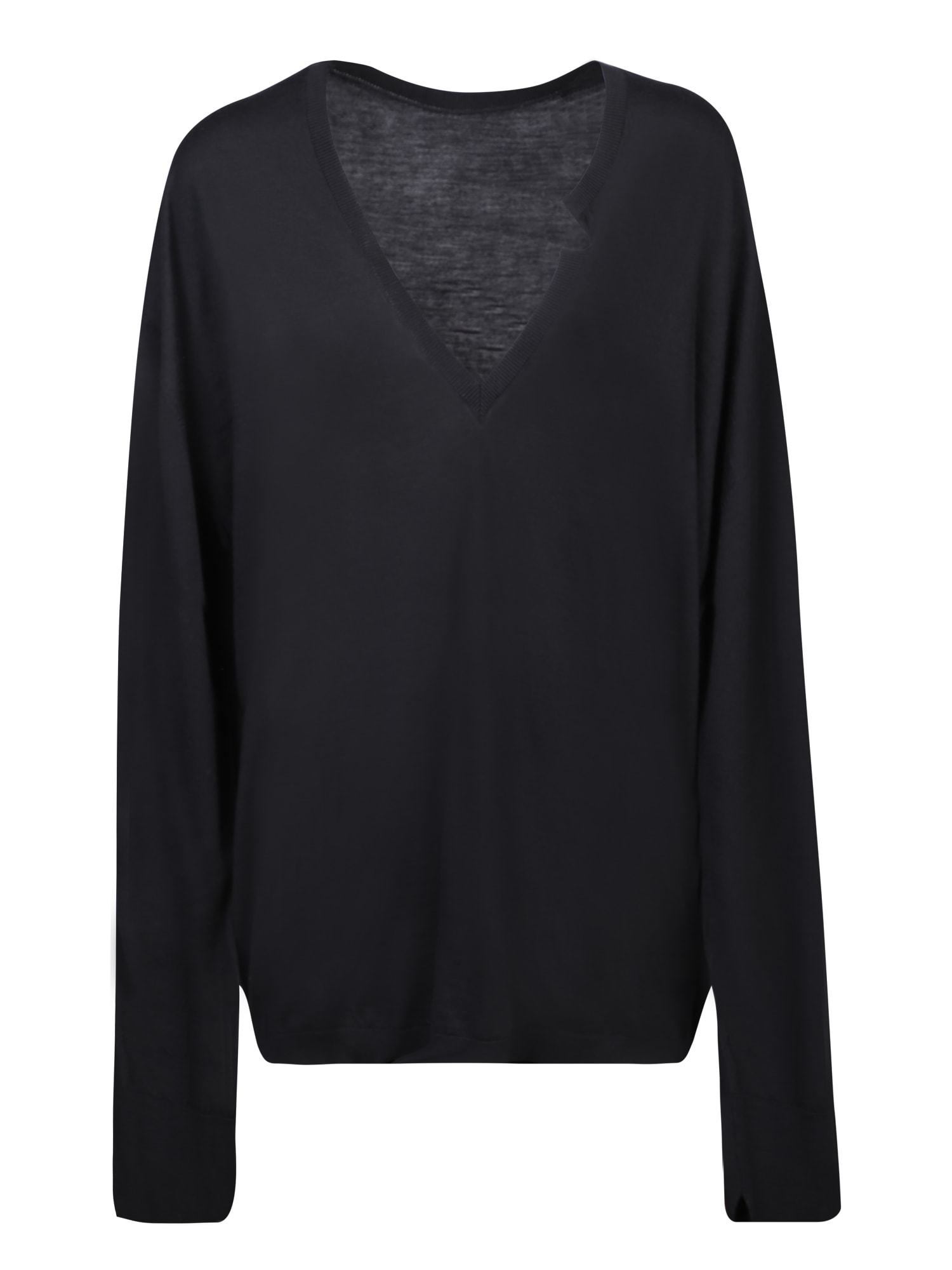 Quira Black Merino Wool Sweater