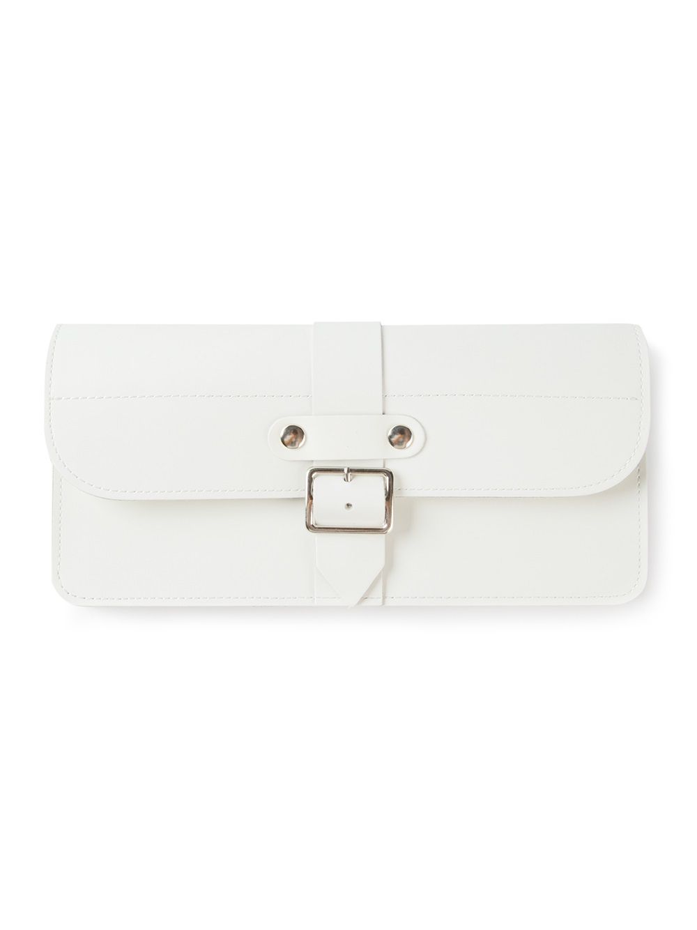 Comme Des Garçons Wallet 扣环皮质钱包 - 白色