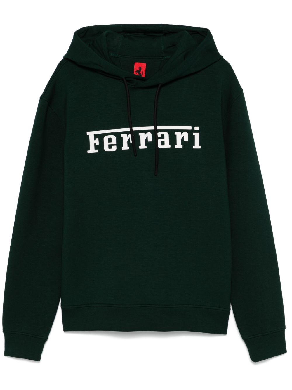 Ferrari logo潜水面料连帽衫 - 绿色