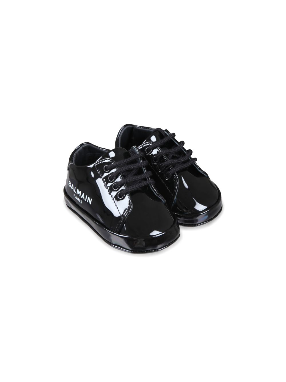 Balmain Kids logo印花运动鞋 - 黑色