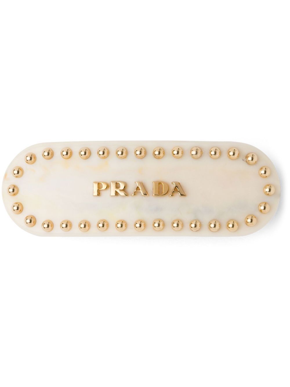 Prada logo发夹 - 中性色