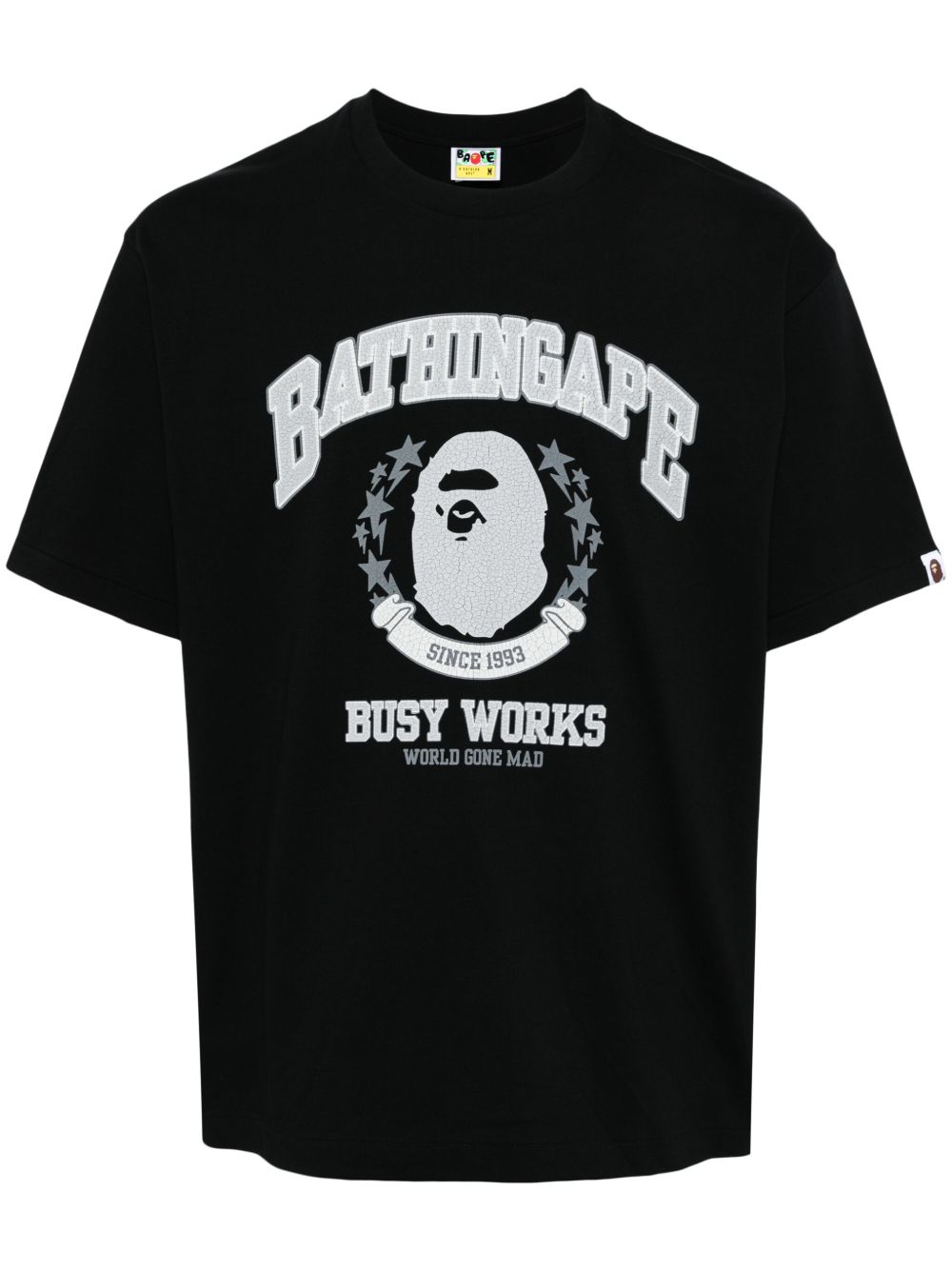 A BATHING APE® logo印花棉T恤 - 黑色