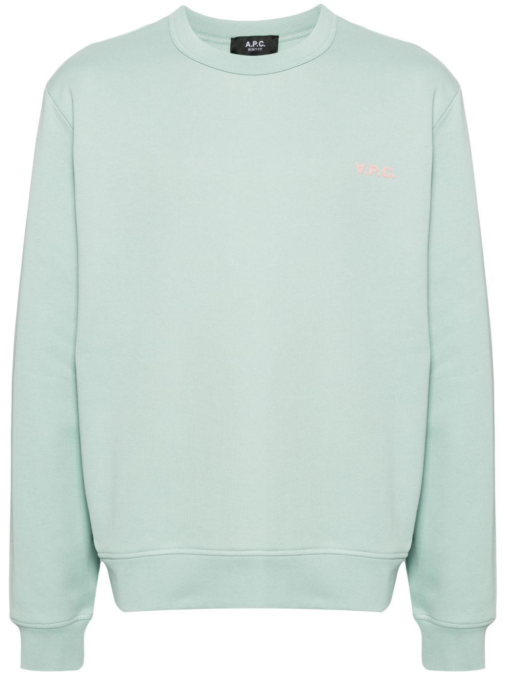 A.P.C. 植绒logo卫衣 - 绿色