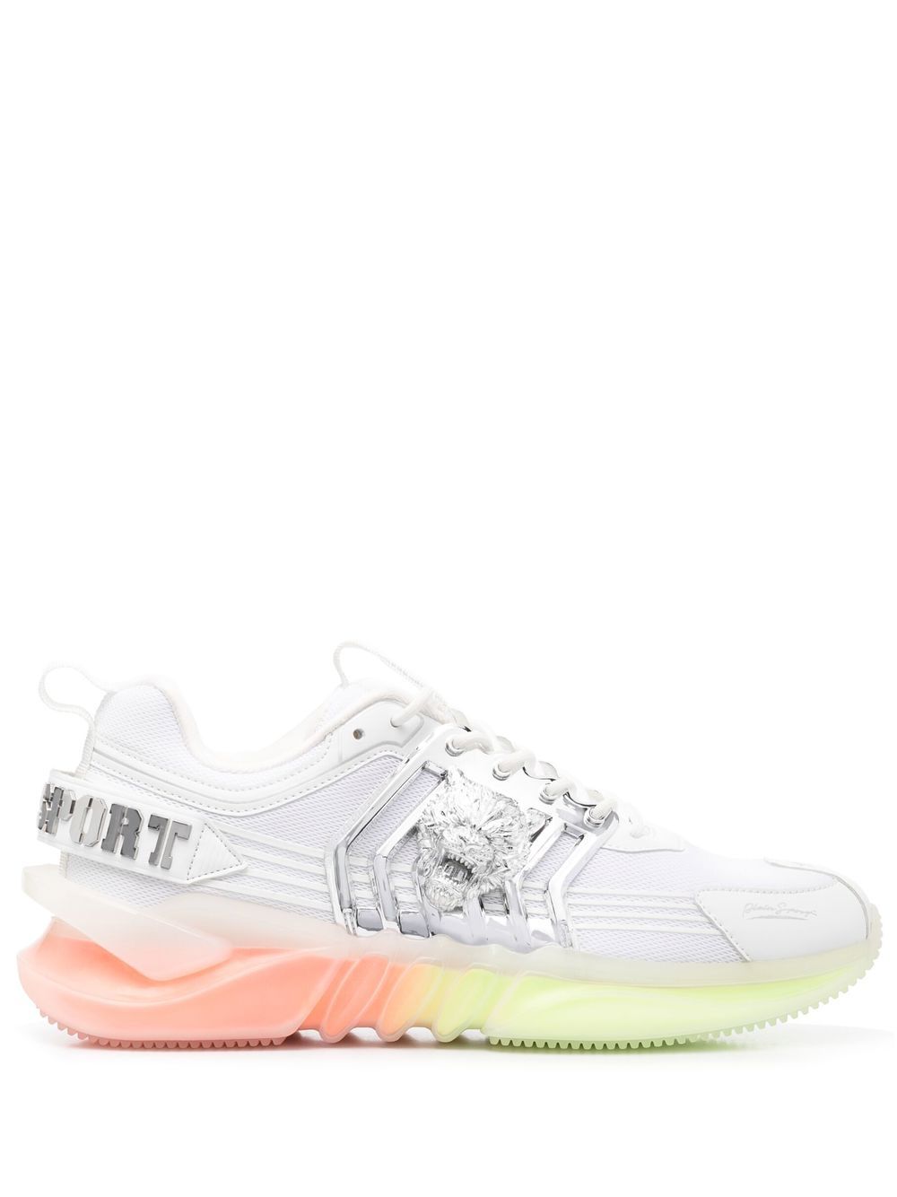Plein Sport Runner Tiger 标牌运动鞋 - 白色