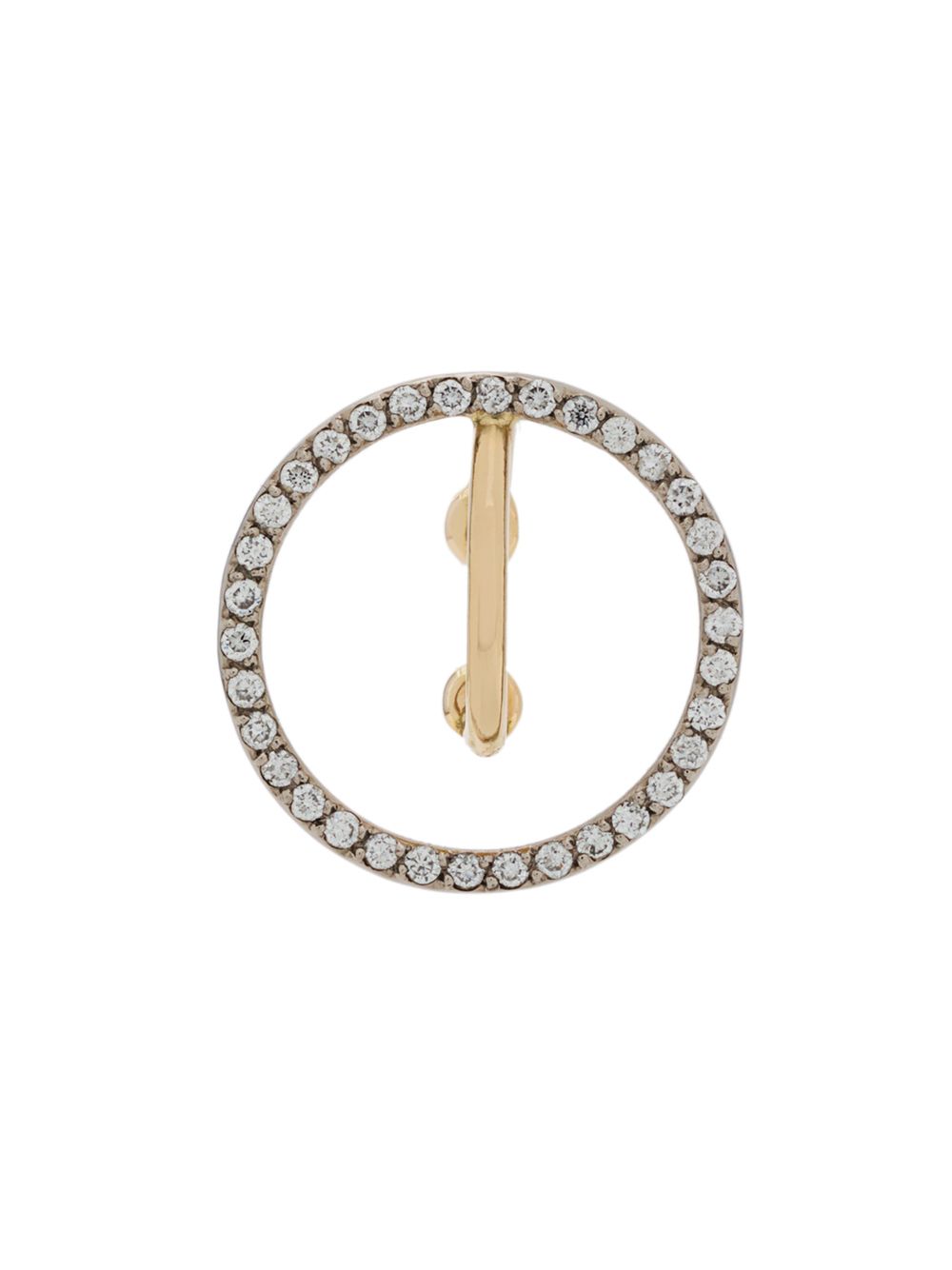 Charlotte Chesnais Celeste 18k金与白金钻石耳骨夹 - 金色