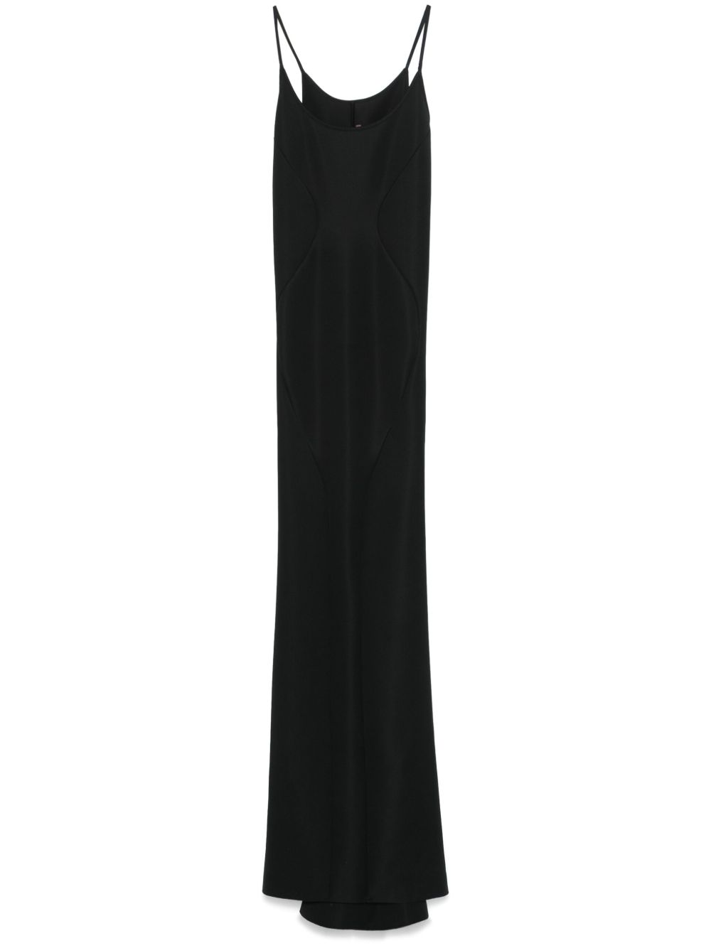 Rick Owens Lilies 罗纹超长连衣裙 - 黑色