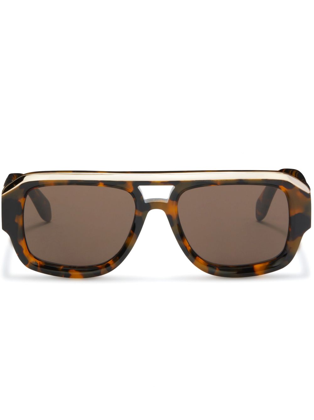 Palm Angels Eyewear Stockton 方框太阳眼镜 - 褐色