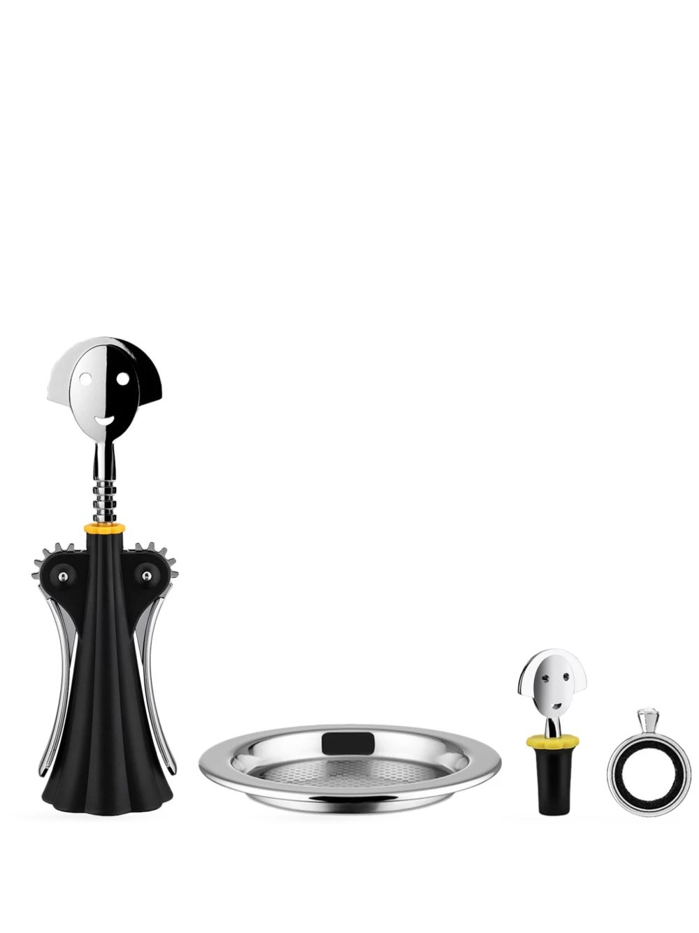 Alessi Gam01 不锈钢葡萄酒套装 - 黑色