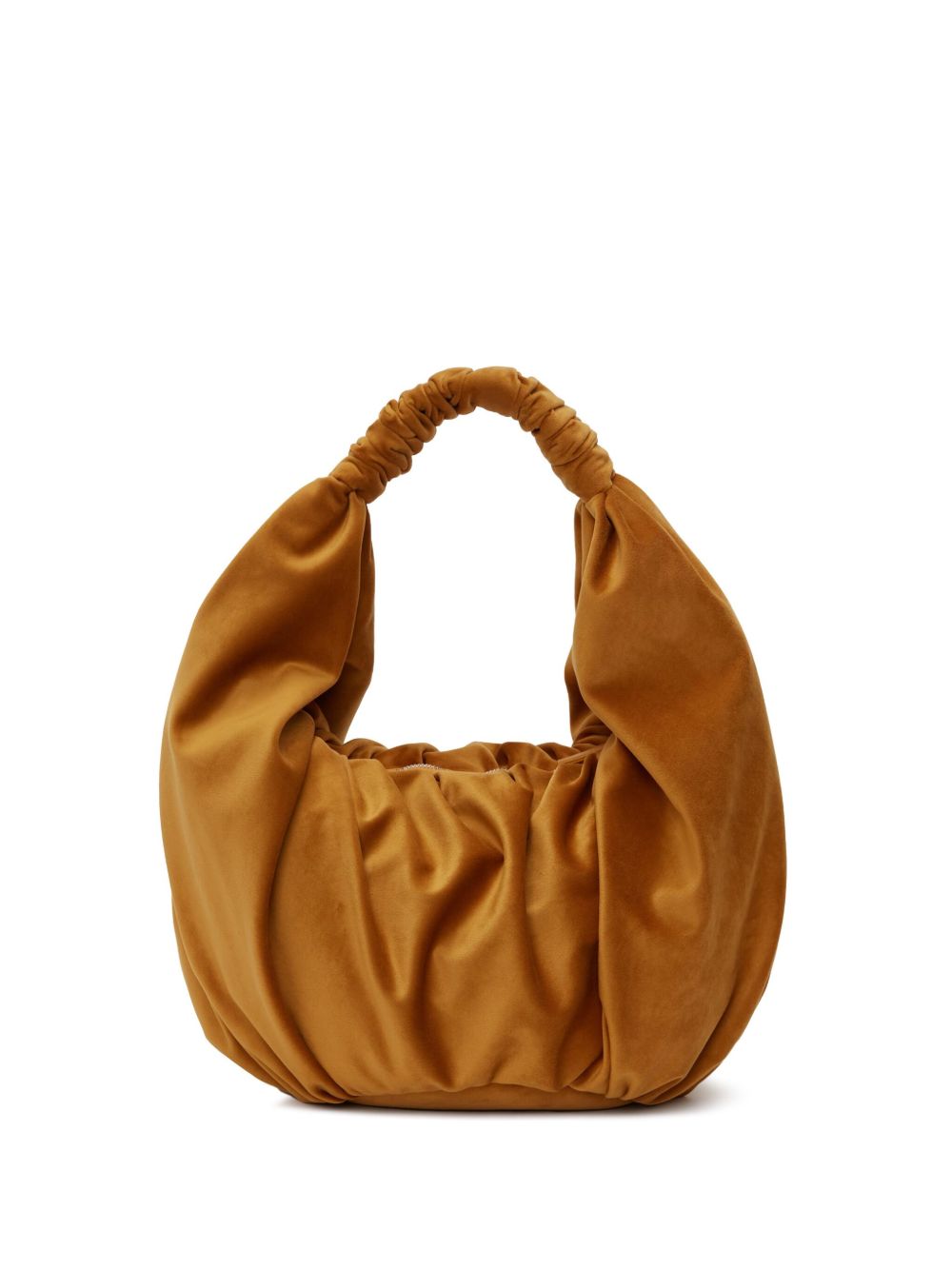 JW Anderson Ruffle Shopper 丝绒单肩包 - 黄色