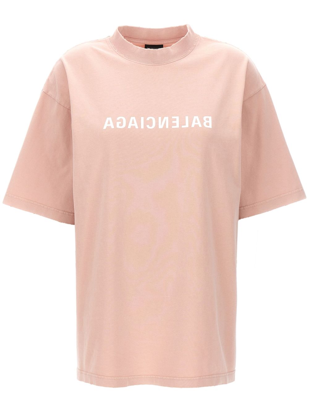 Balenciaga Mirror logo印花T恤 - 粉色