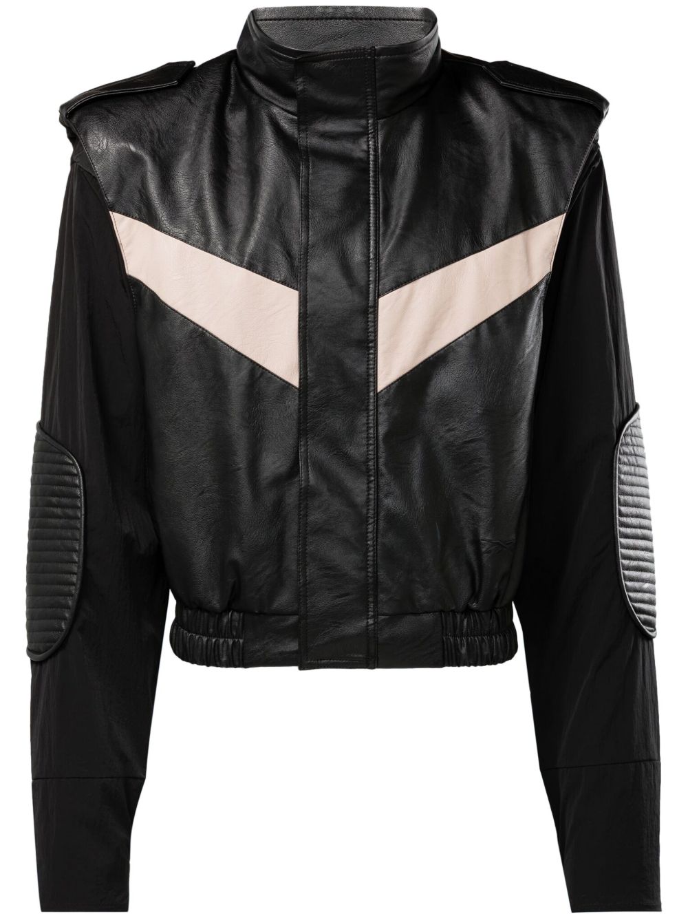 Reebok LTD Vector 拼接机车夹克 - 黑色