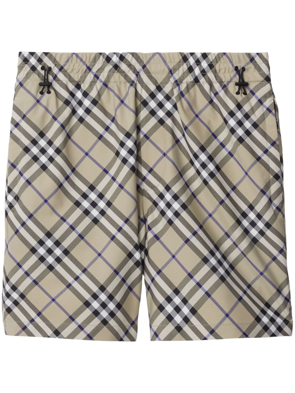 Burberry Equestrian Knight Burberry Check 棉短裤 - 中性色