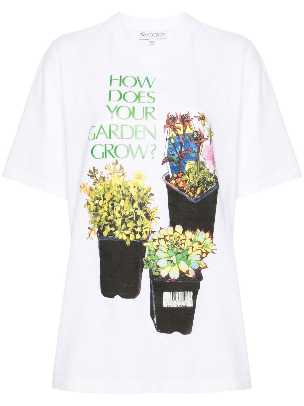 JW Anderson Flower Pot 印花T恤 - 白色