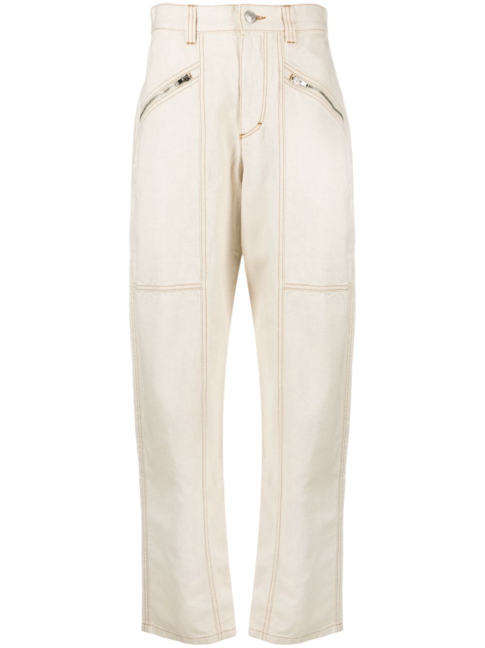 ISABEL MARANT Fanny 直筒工装裤 - 中性色