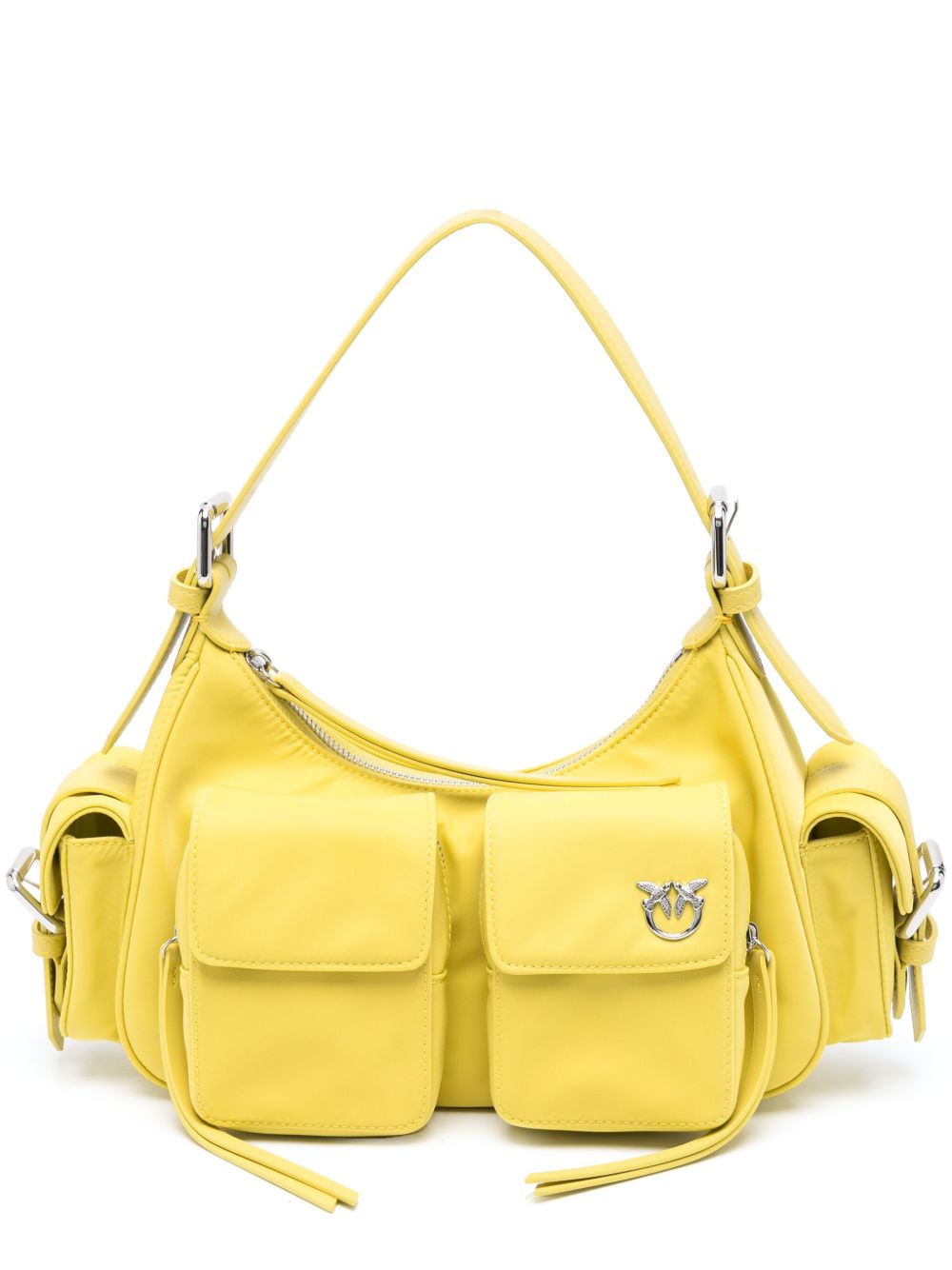 PINKO Love Birds 标牌工装单肩包 - 黄色