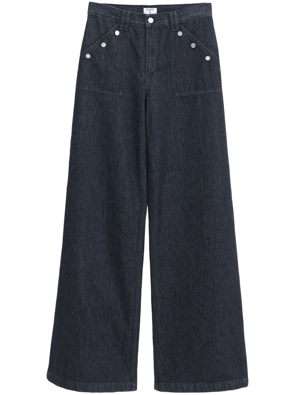 Filippa K 搭扣阔腿牛仔裤 - 黑色