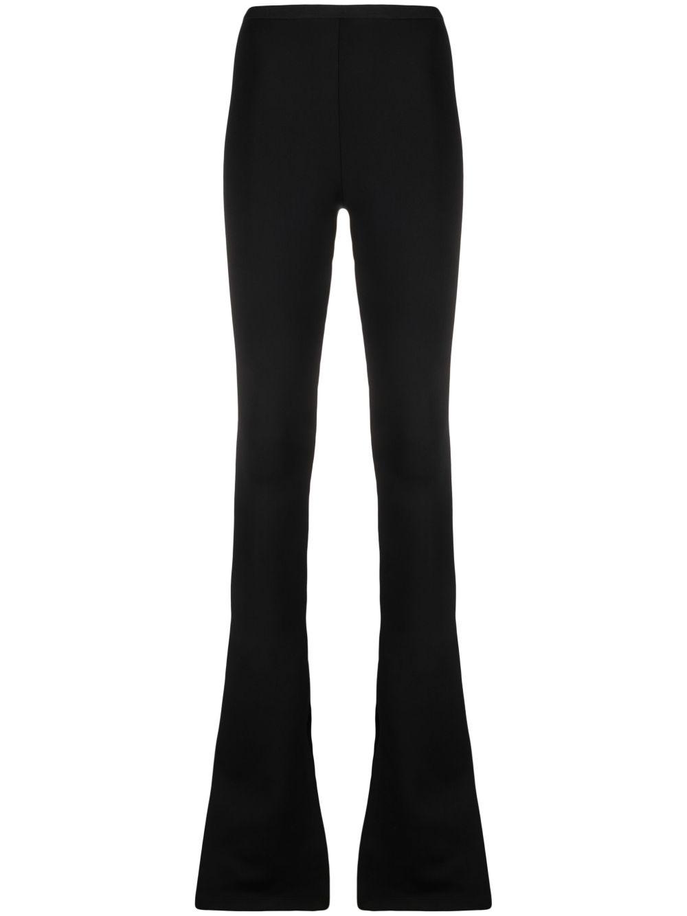 Rick Owens Lilies 高腰微喇长裤 - 黑色
