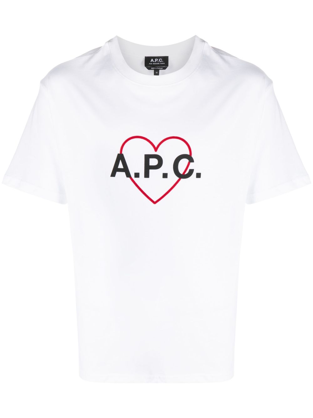 A.P.C. 心形logo棉T恤 - 白色