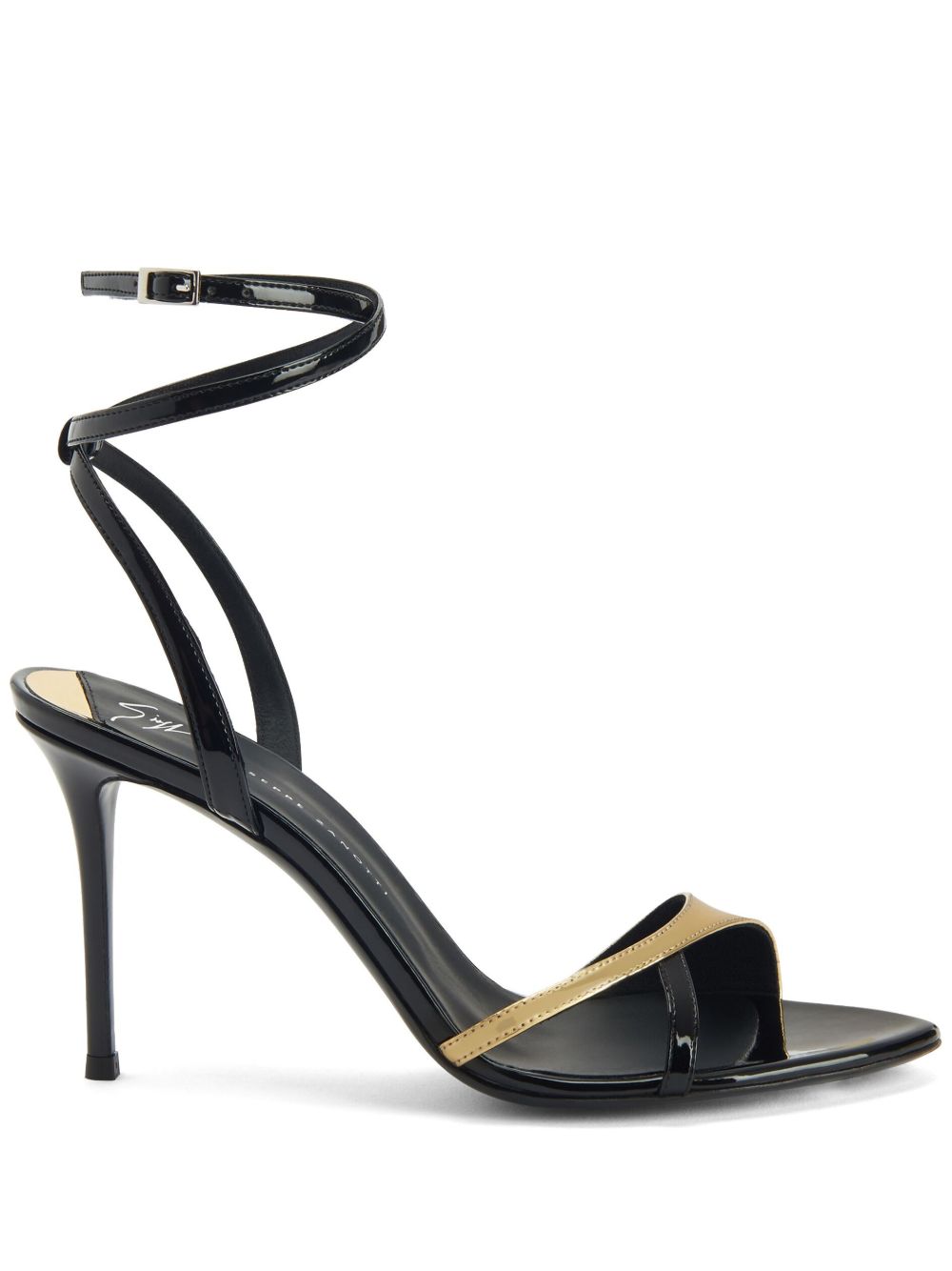 Giuseppe Zanotti Bellha 皮质高跟凉鞋 - 黑色