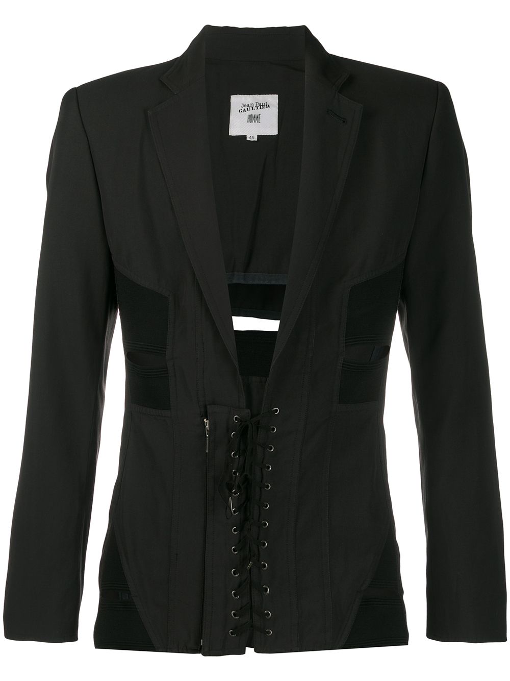 Jean Paul Gaultier Pre-Owned 镂空夹克 - 黑色