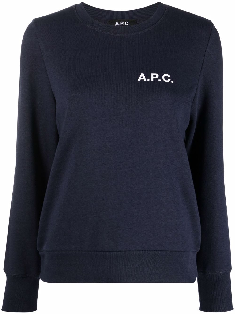 A.P.C. logo印花卫衣 - 蓝色