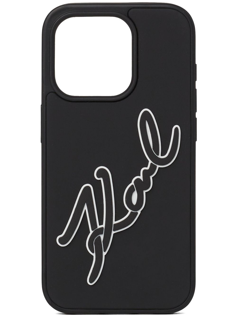 Karl Lagerfeld iPhone 16 Pro Signature 手机壳 - 黑色