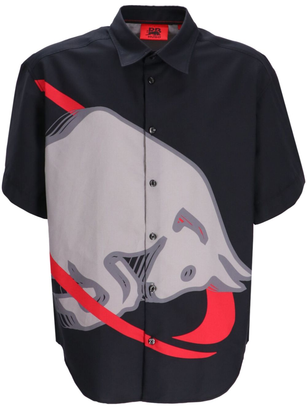 HUGO x Racing Bulls Ebull Red Bull 衬衫 - 黑色