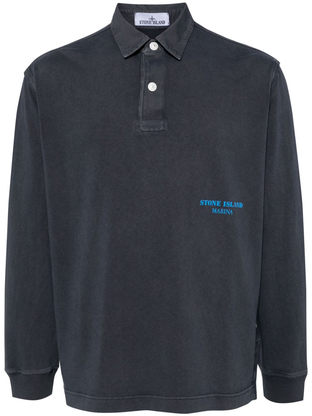 Stone Island 棉polo衫 - 蓝色