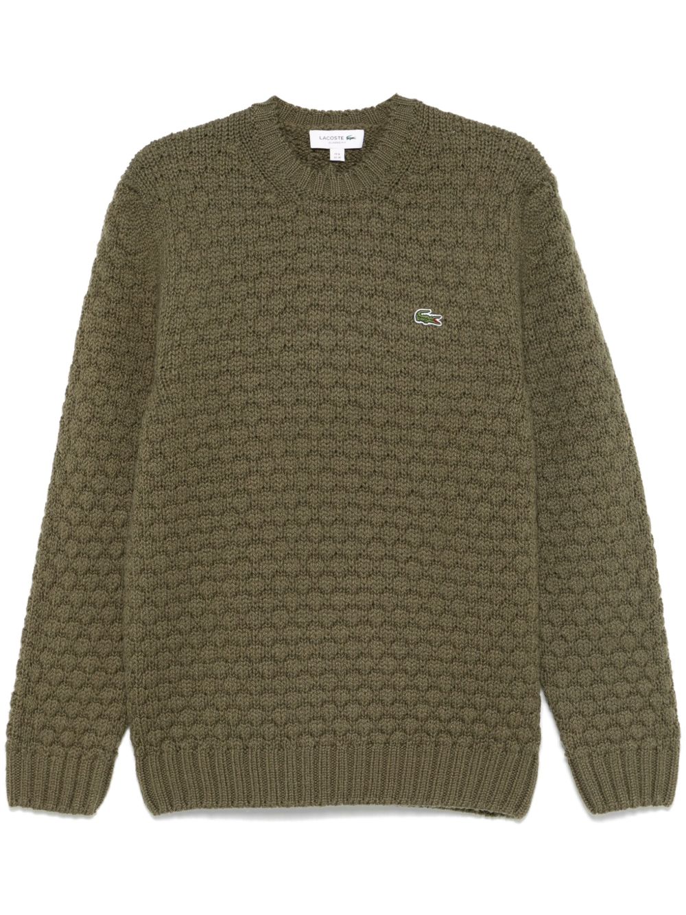 Lacoste 圆领羊毛毛衣 - 绿色