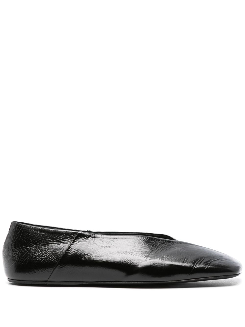 Jil Sander Pre-Owned 方头芭蕾平底鞋 - 黑色